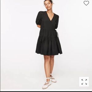 NWOT J. Crew Puff Sleeve Cotton Poplin Wrap Dress